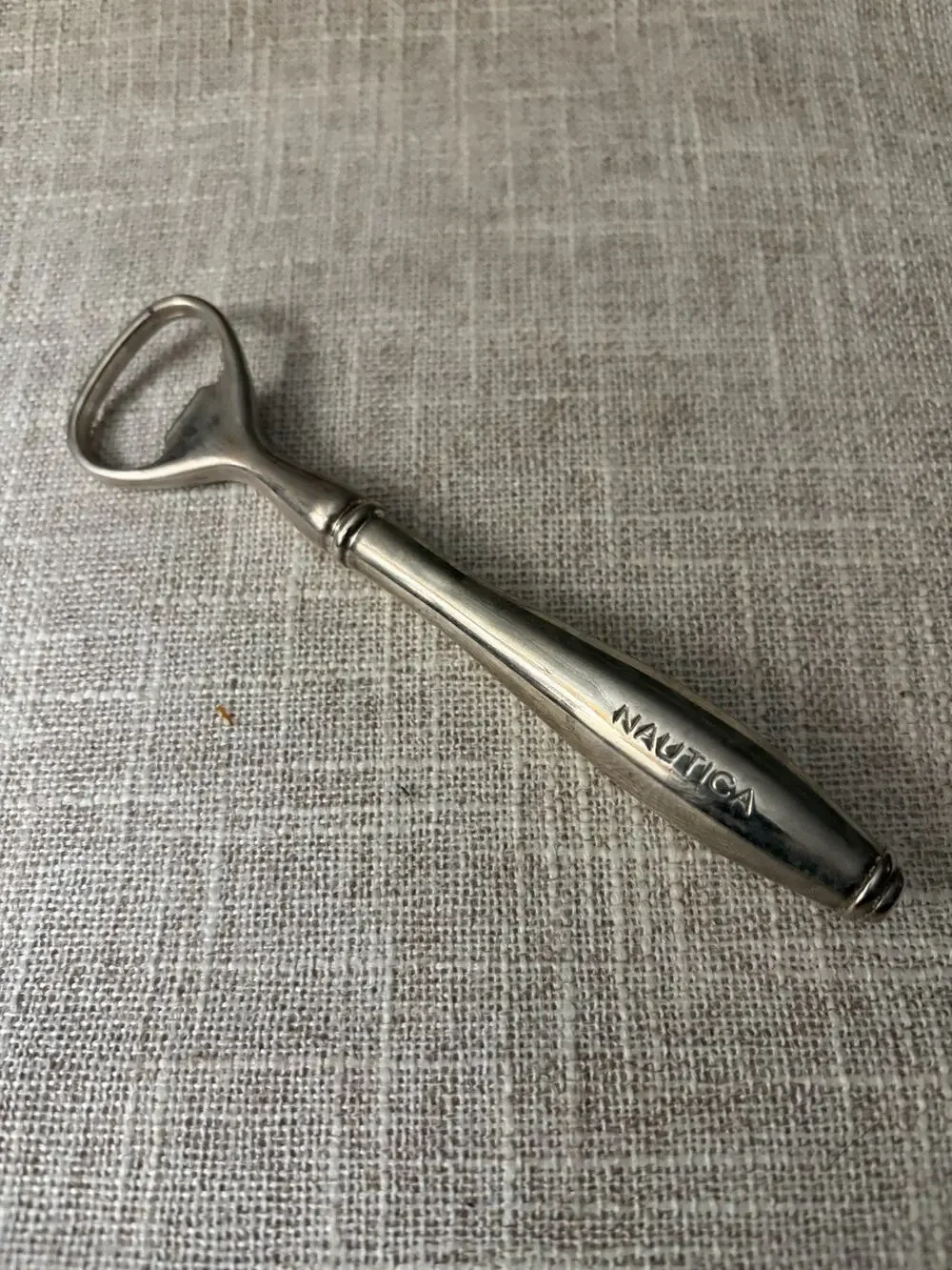 Vintage Nautica Silver Bottle Opener | Classic Barware Accessory